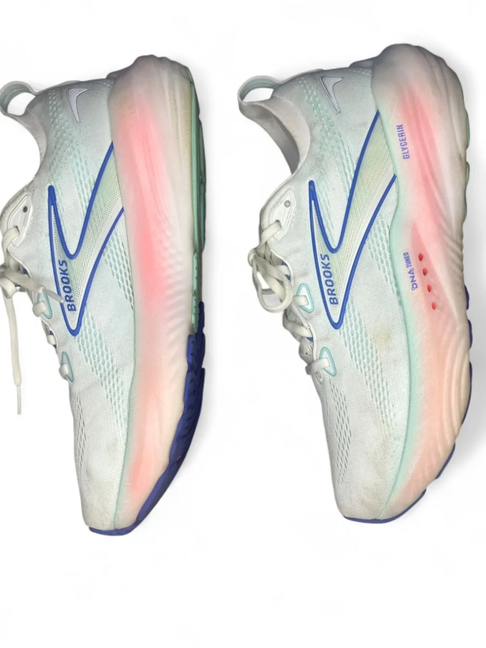 Brooks Glycerin 22 Womens Size 10 Blue Pink Athletic Running Shoes Sneakers